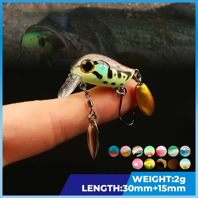 Fishing Lure Crankbait - Floating Micro Crankbaits 30mm2g Artificial Surface