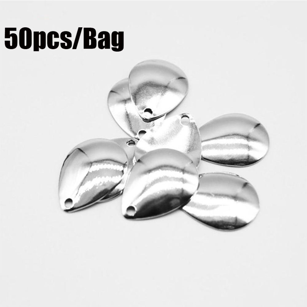Fishing Lure Spinner - 50pcs Rotate Sequin Smooth Nickel Blades
