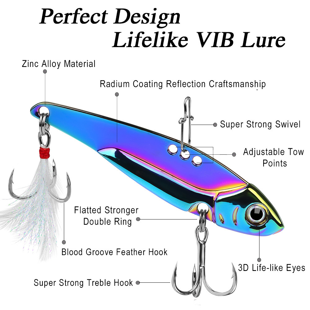 Colorful Metal VIB Lure Bait,  - Fishing Lure Spoon recension och pris