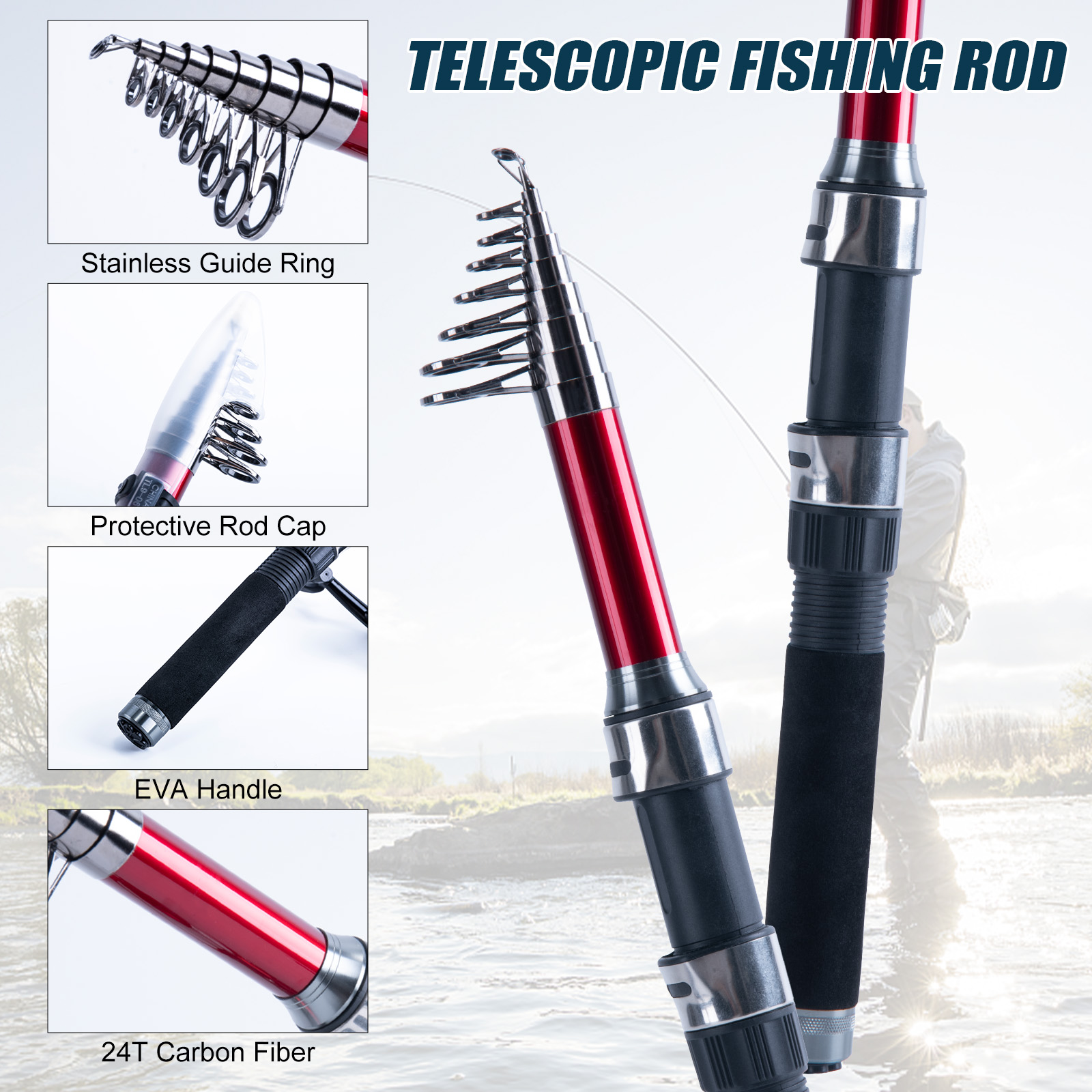 Goture Telescopic Fishing Rod  - Fishing Lure Spinner recension och pris
