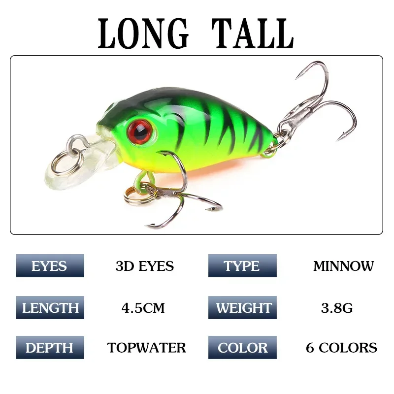 4.5cm 4g 1pcs Mini Minnow Fish - Fishing Lure Crankbait recension och pris