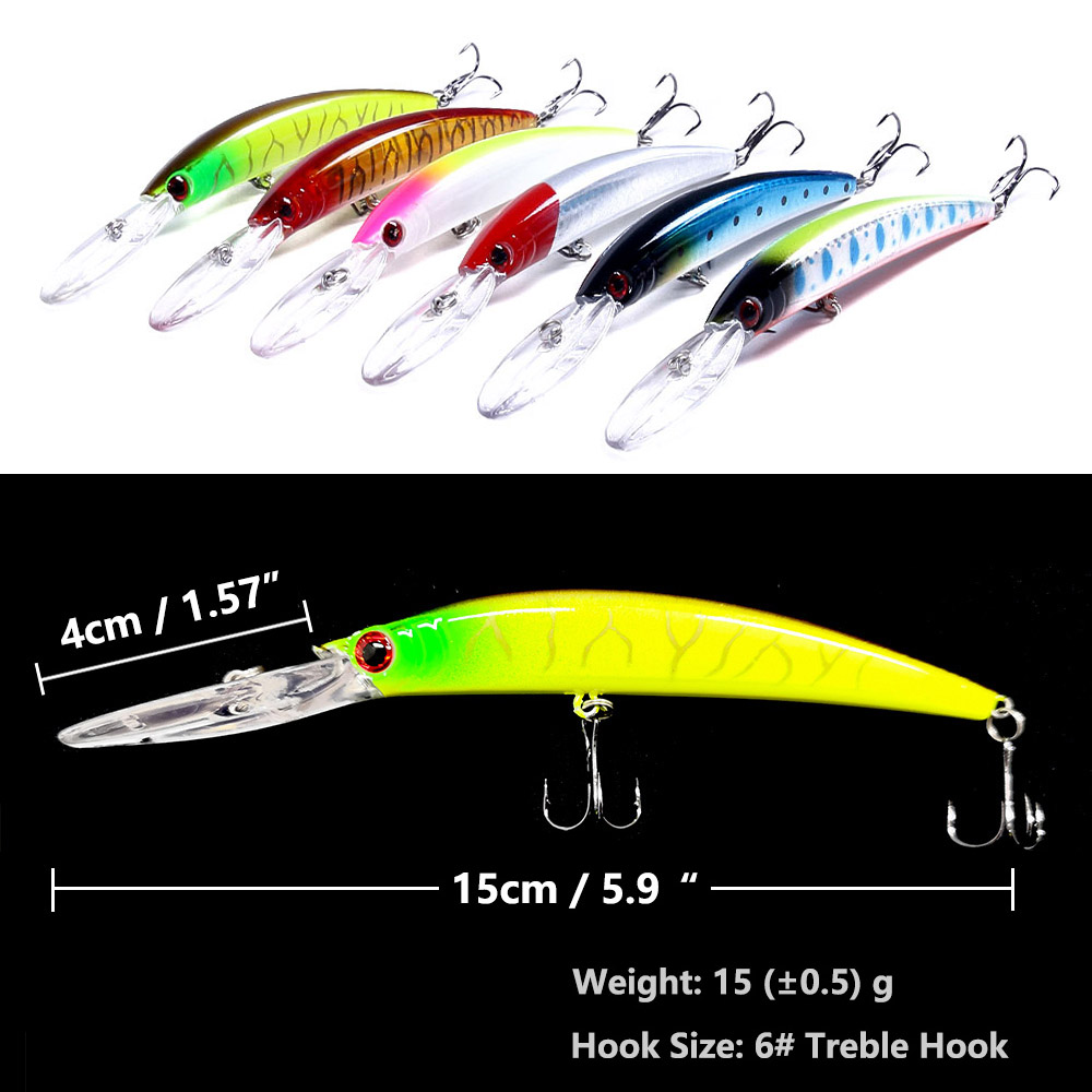 1PCS 15cm 15g  Deep Diving Jer - Fishing Lure Jerkbait recension och pris