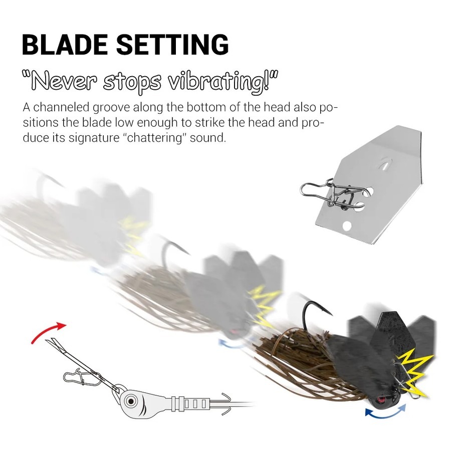 Noeby Chatterbait Bladed Jig 1 - Fishing Lure Blade Bait recension och pris