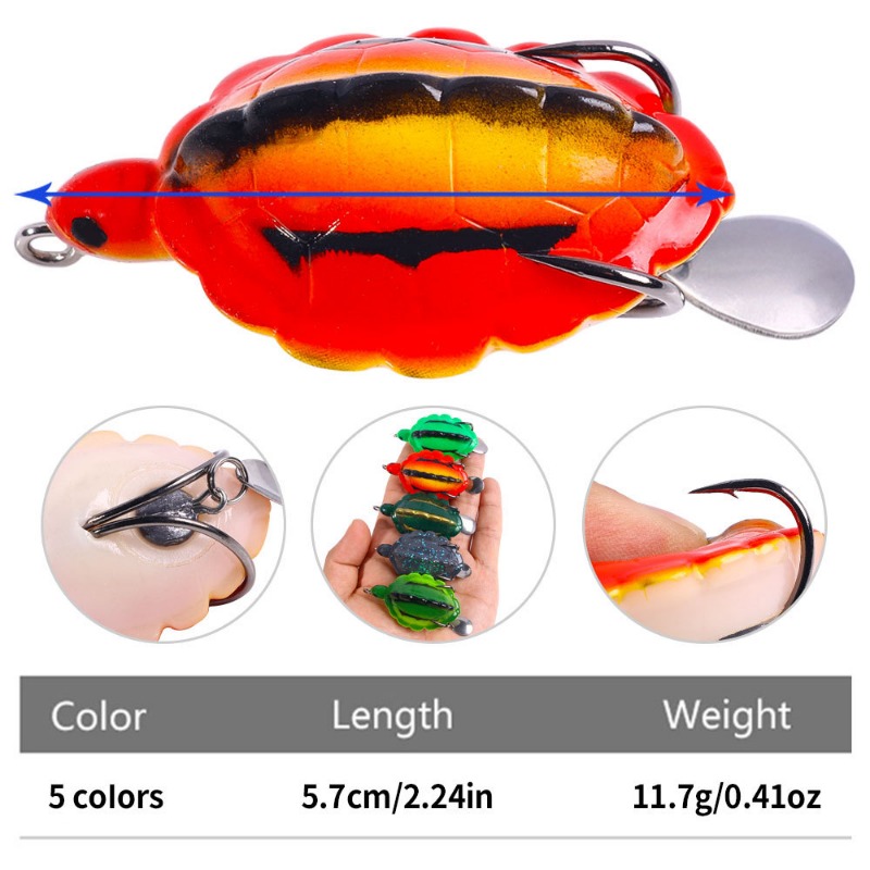 5pcs Turtle Shape Frog Lure So - Fishing Lure Blade Bait recension och pris