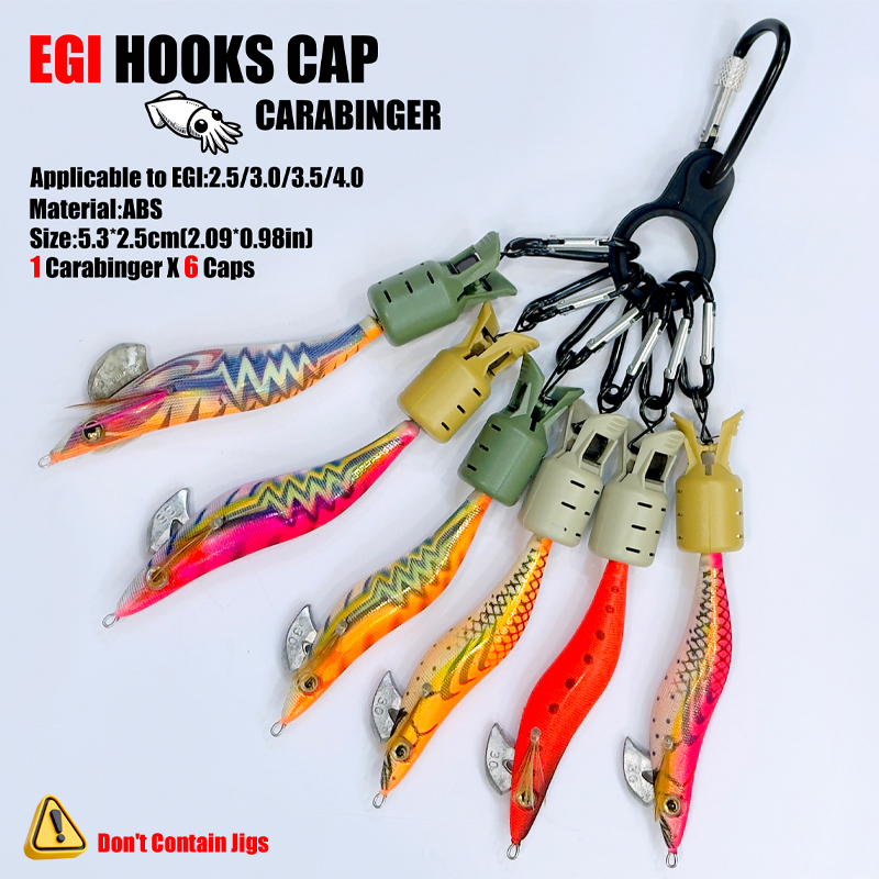 Squid Jig Hook Caps and Carabi - Fishing Lure Jig recension och pris