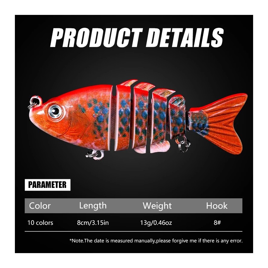 1PCS 8cm 13g Lifelike Fishing  - Fishing Lure Crankbait recension och pris