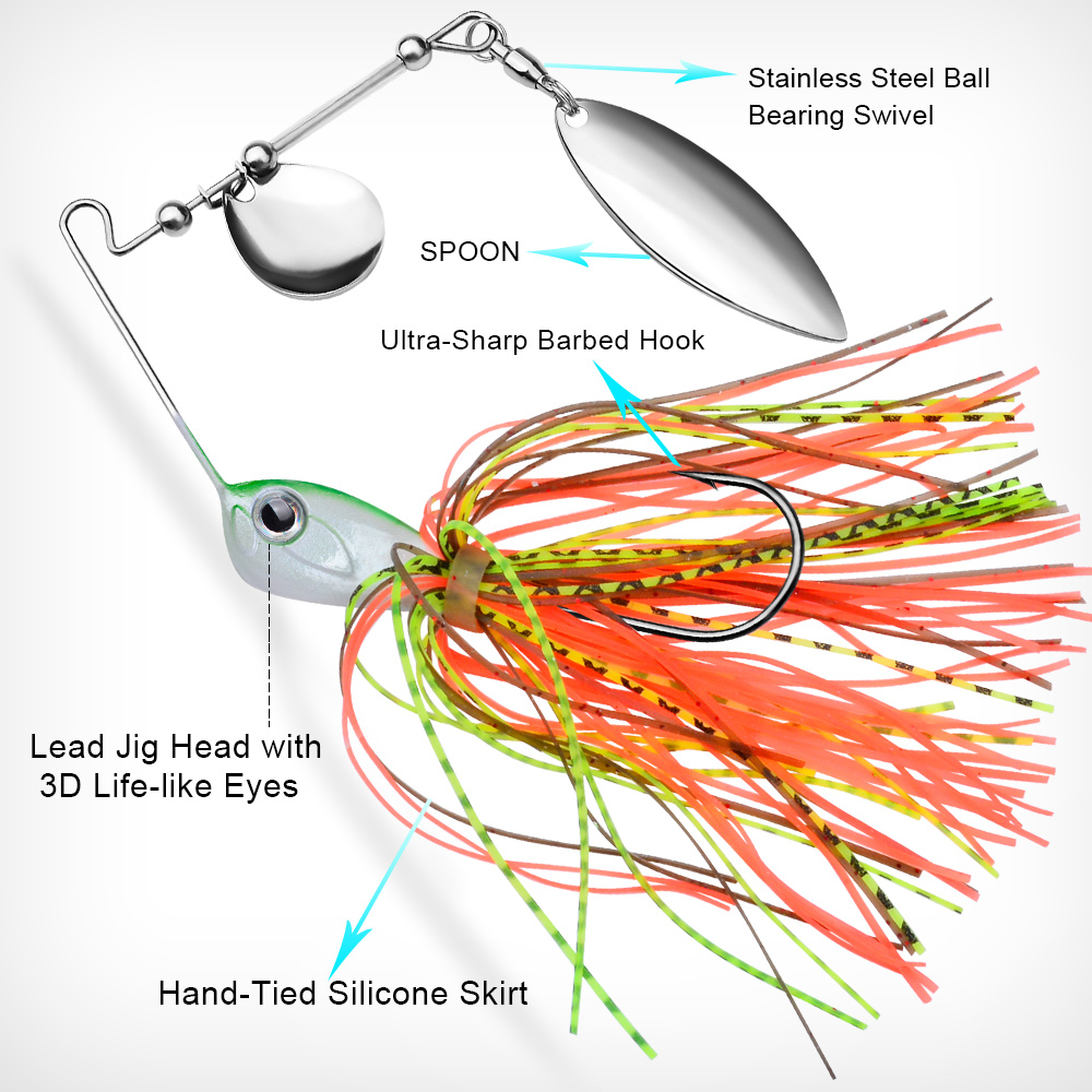 Proberos 10/14g Spinner Bait F - Fishing Lure Blade Bait recension och pris