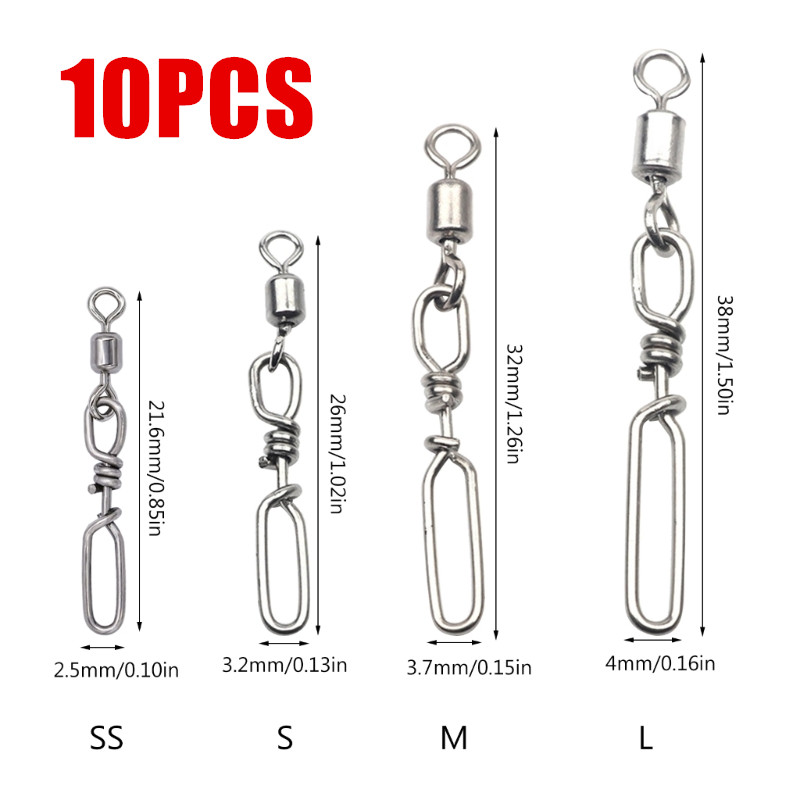10Pcs Stainless Steel Quick Sn - Fishing Lure Kit recension och pris