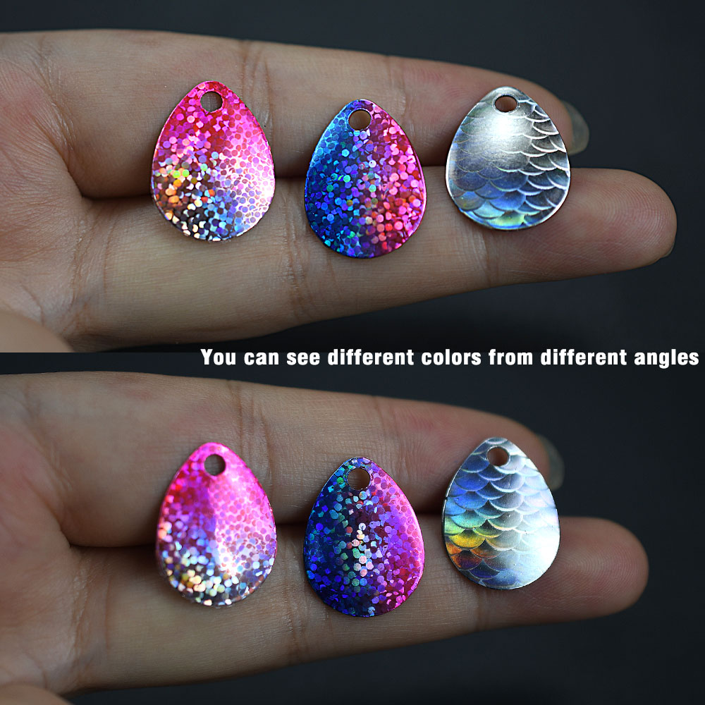 6Pcs Iridescent Fish Scale Spo - Fishing Lure Blade Bait recension och pris
