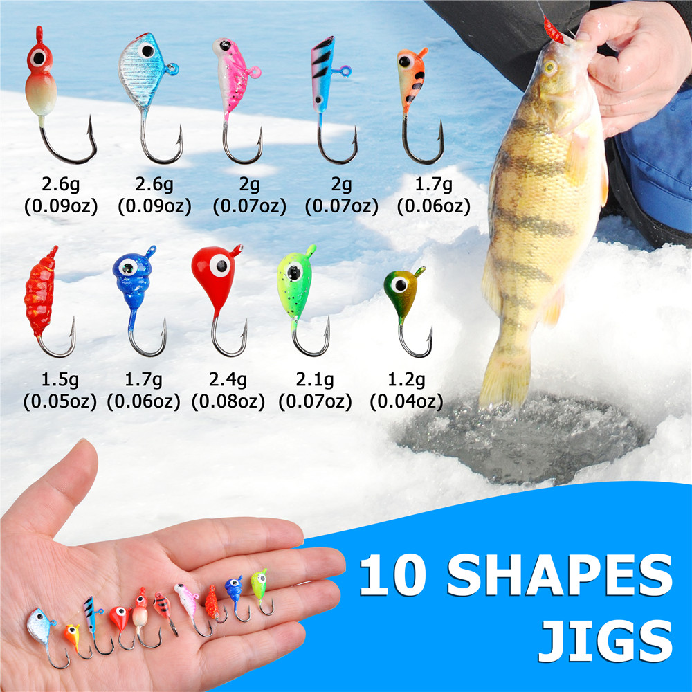 Mini ice fishing rod Combo wit - Fishing Lure Jig recension och pris